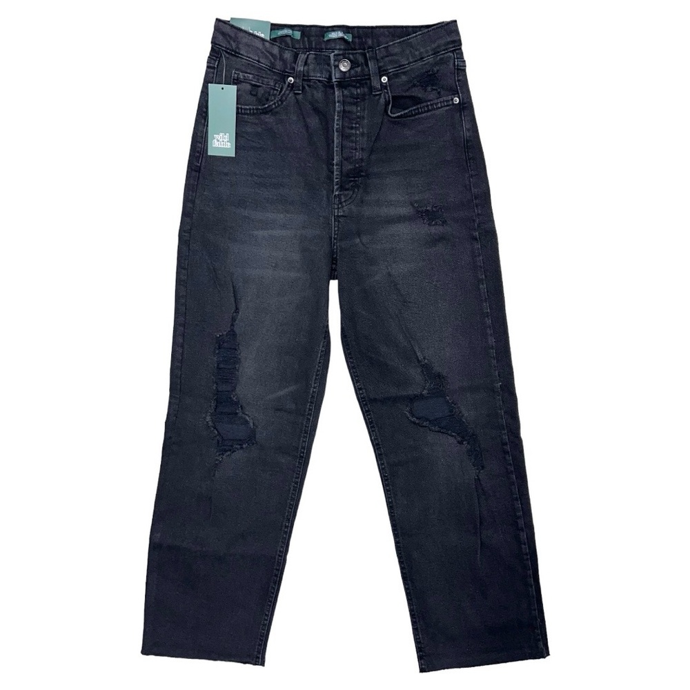 Wild Fable Denim Jeans Women’s Size 6 Black Highest Rise Straight 27x27 New